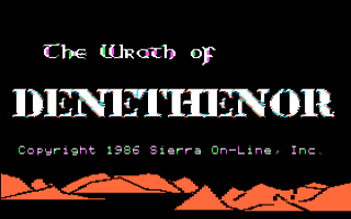 The Wrath of Denethenor Title Screen